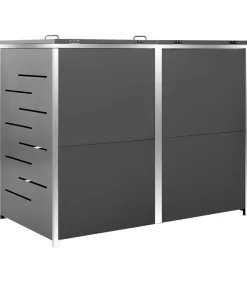 Containerberging dubbel 138x77,5x112,5 cm roestvrij staal