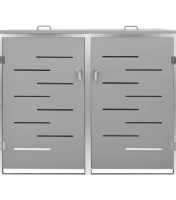 Containerberging dubbel 138x77,5x112,5 cm roestvrij staal