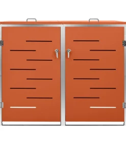 Containerberging dubbel 138x77,5x112,5 cm roestvrij staal