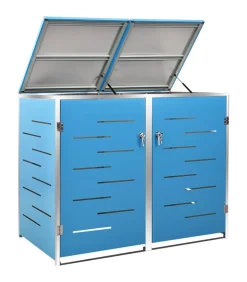 Containerberging dubbel 138x77,5x112,5 cm roestvrij staal