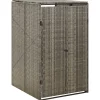Containerberging enkel 70x80x117 cm poly rattan grijs