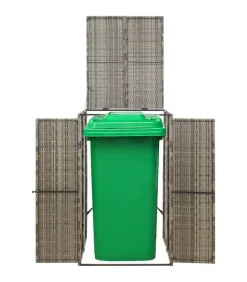 Containerberging enkel 70x80x117 cm poly rattan grijs