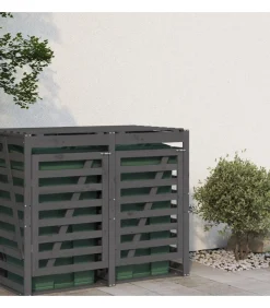 Containerberging verlengstuk massief grenenhout grijs