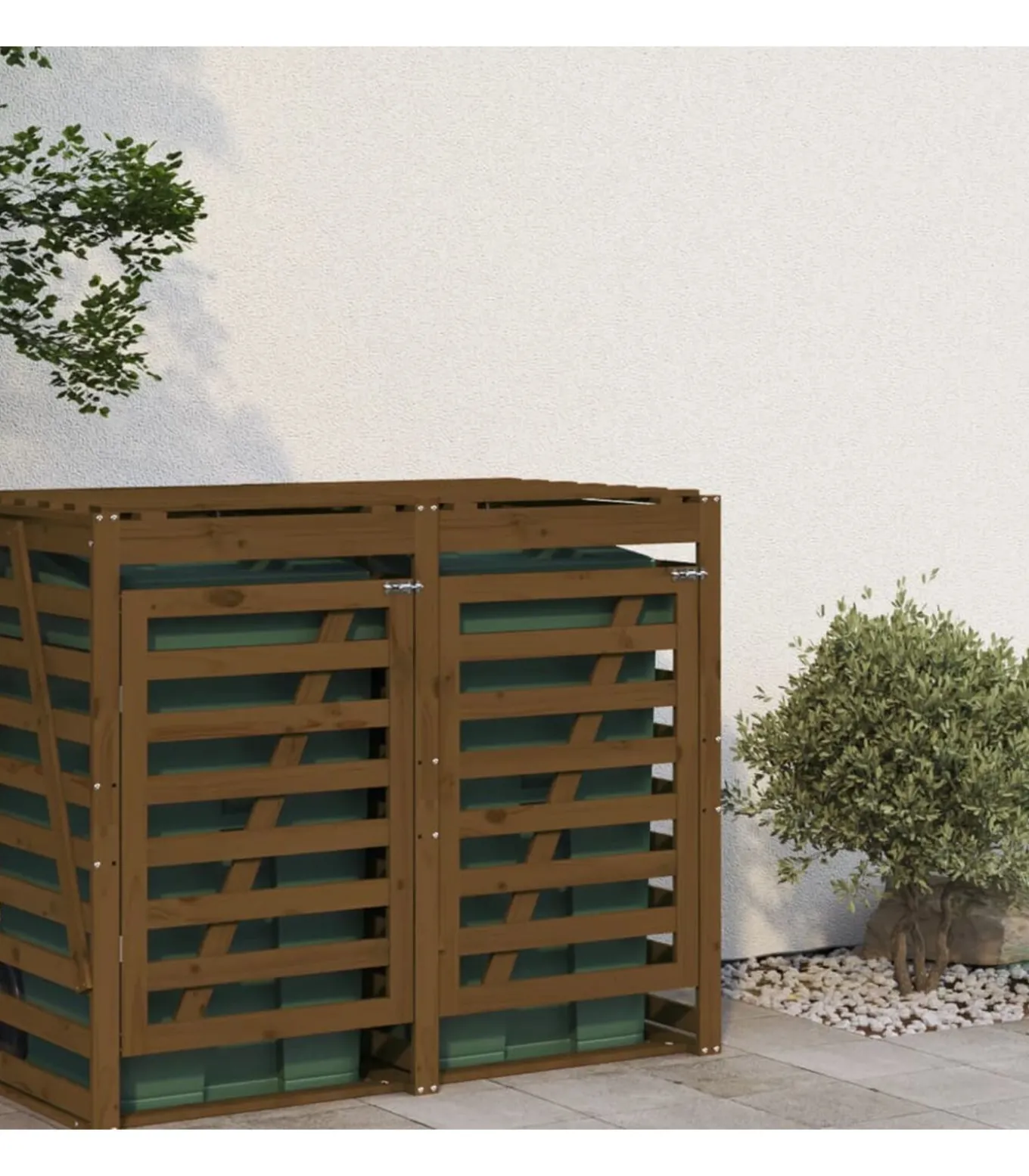 Containerberging verlengstuk massief grenenhout honingbruin