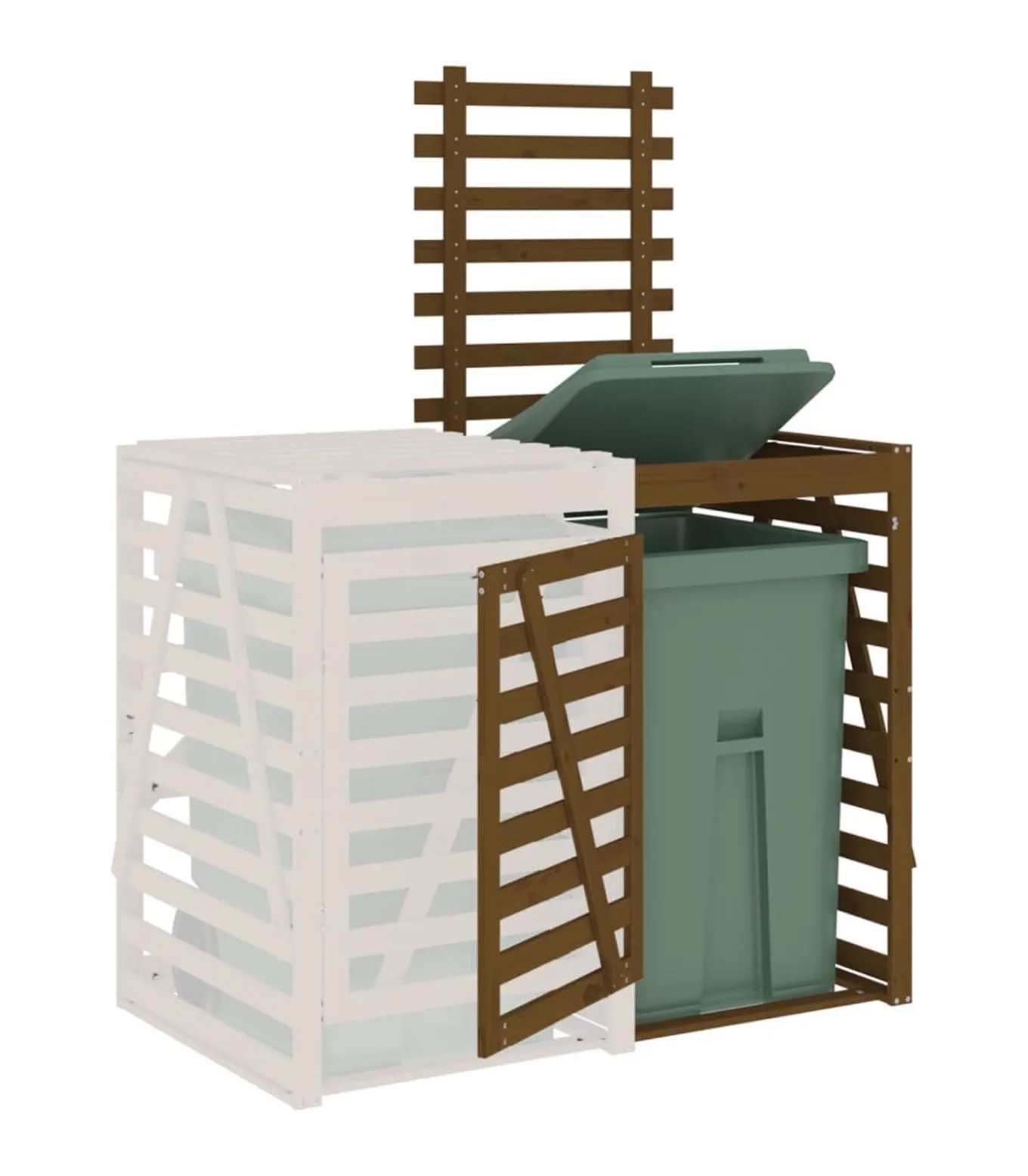 Containerberging verlengstuk massief grenenhout honingbruin