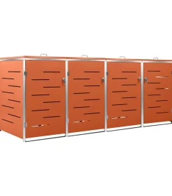 Containerberging vierdubbel 276,5x77,5x112,5 cm roestvrij staal