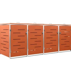 Containerberging vierdubbel 276,5x77,5x112,5 cm roestvrij staal