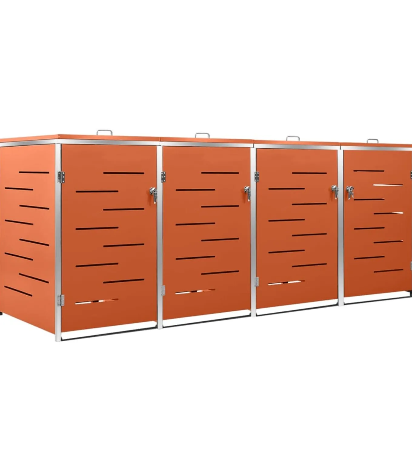 Containerberging vierdubbel 276,5x77,5x112,5 cm roestvrij staal