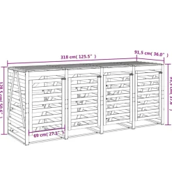 Containerberging viervoudig massief grenenhout