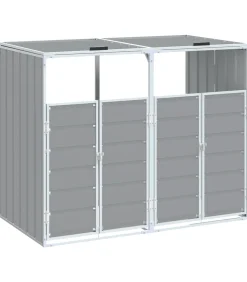 Containerberging voor 2 containers 144x81x113 cm staal grijs