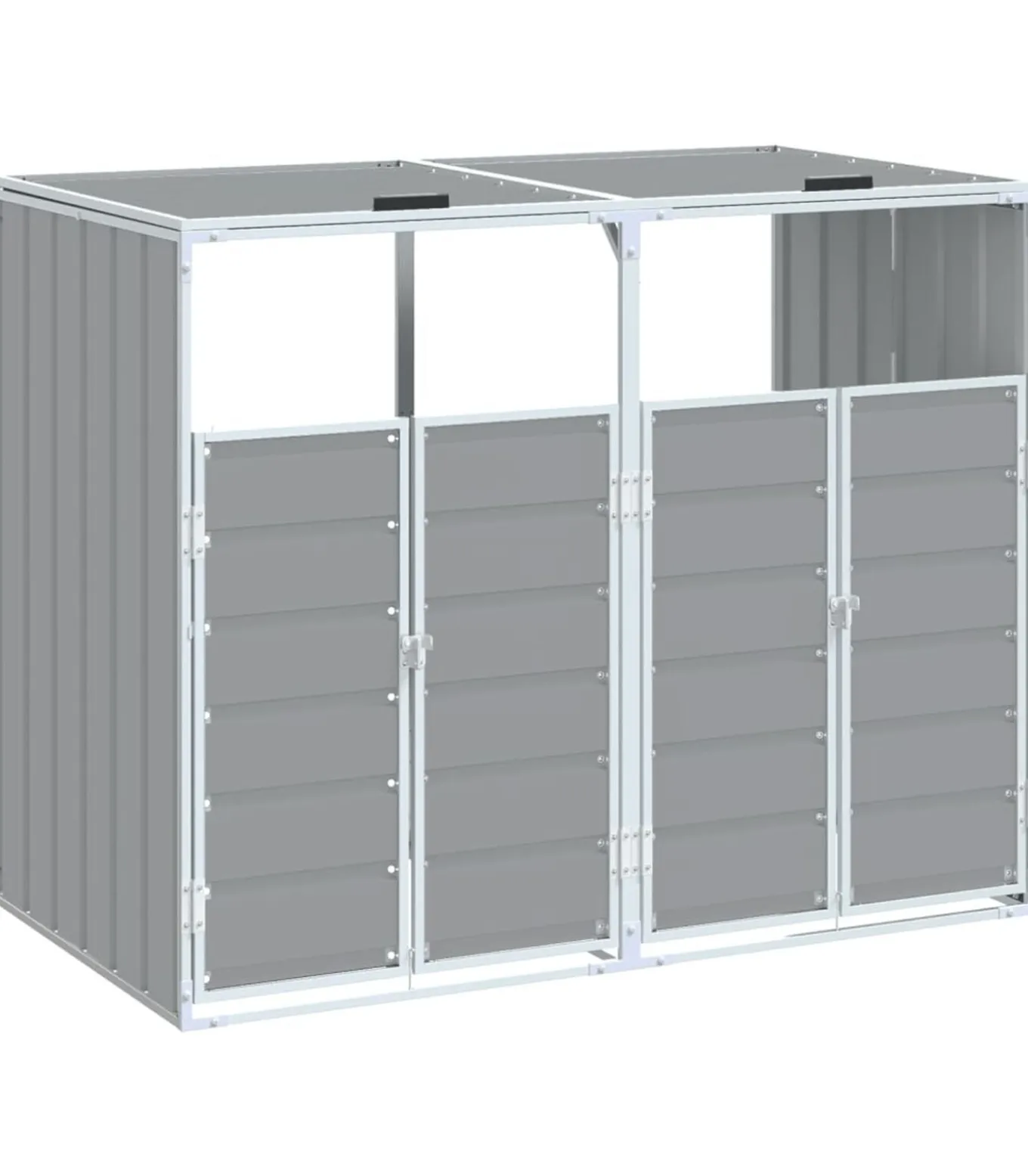 Containerberging voor 2 containers 144x81x113 cm staal grijs