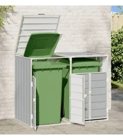 Containerberging voor 2 containers 144x81x113 cm staal grijs