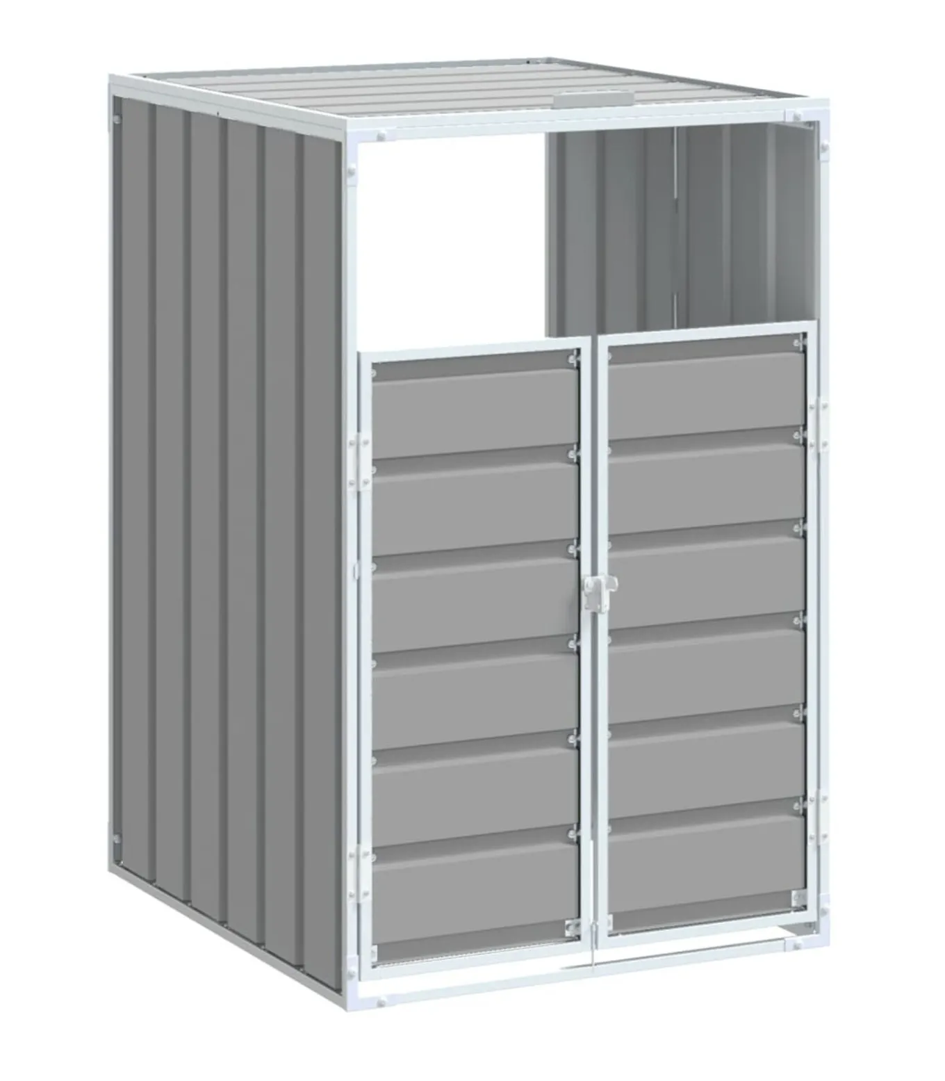 Containerberging voor 1 container 72x81x115 cm staal grijs