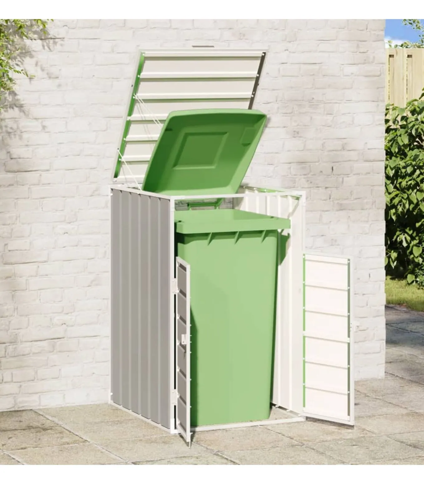 Containerberging voor 1 container 72x81x115 cm staal grijs