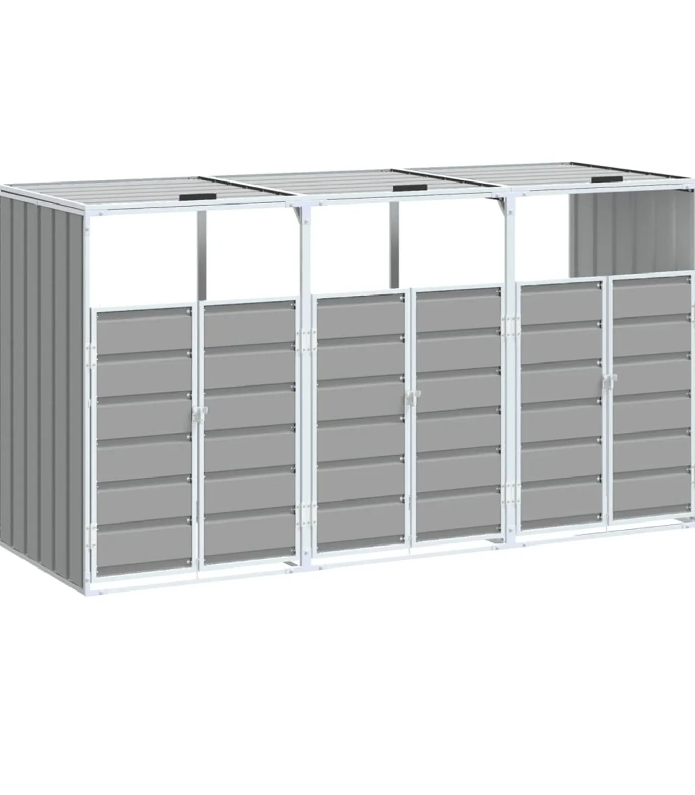 Containerberging voor 3 containers 216x81x115 cm staal grijs