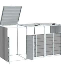 Containerberging voor 3 containers 216x81x115 cm staal grijs