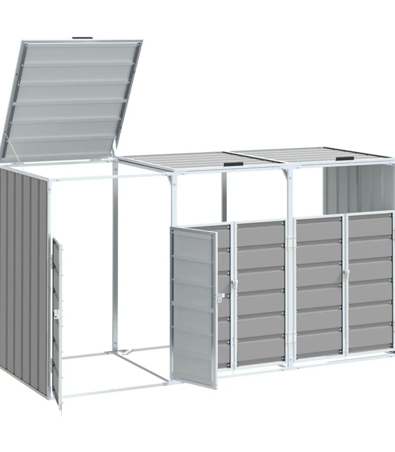 Containerberging voor 3 containers 216x81x115 cm staal grijs