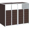 Containerberging voor 2 containers 144x81x113 cm staal bruin