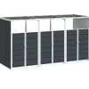 Containerberging voor 3 containers 216x81x115cm staal antraciet