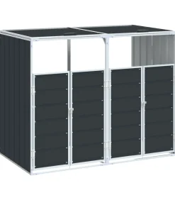 Containerberging voor 2 containers 144x81x113cm staal antraciet