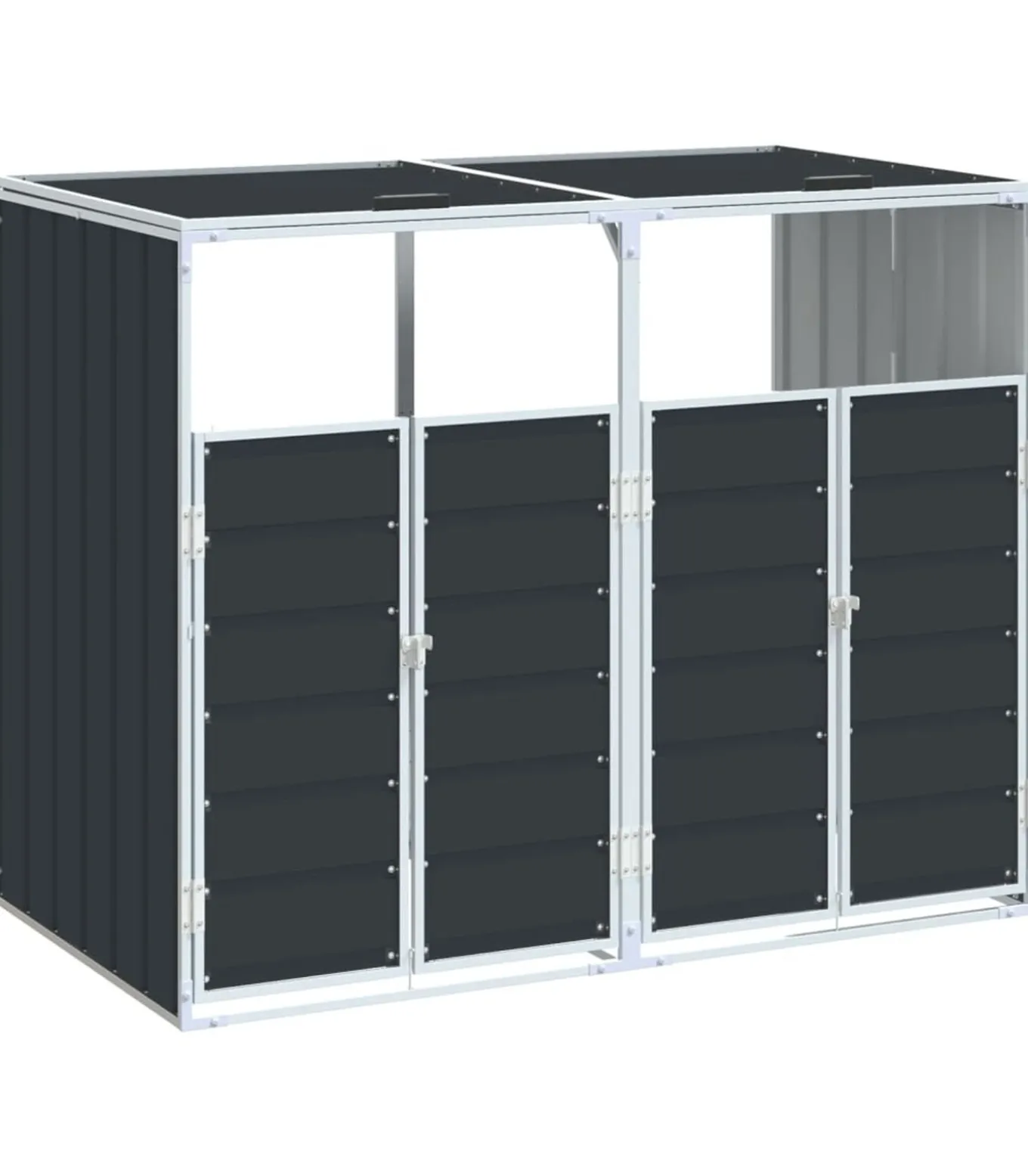 Containerberging voor 2 containers 144x81x113cm staal antraciet