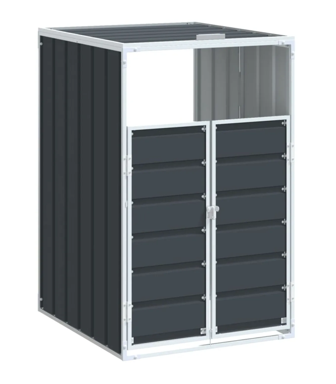 Containerberging voor 1 container 72x81x115 cm staal antraciet