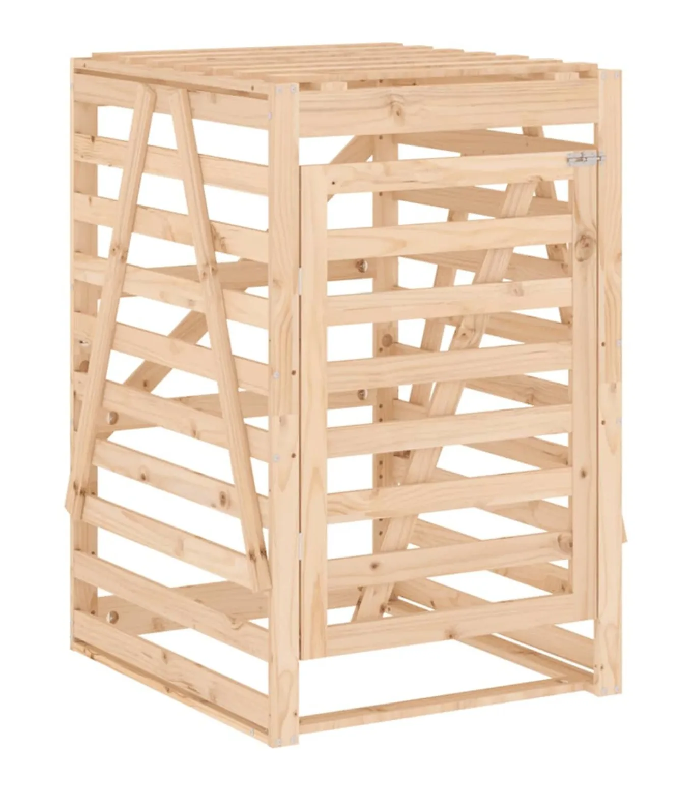 Containerberging 84x90x128,5 cm massief grenenhout