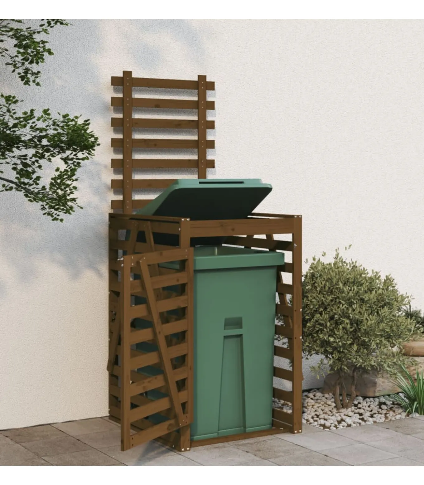 Containerberging 84x90x128,5 cm massief grenenhout honingbruin