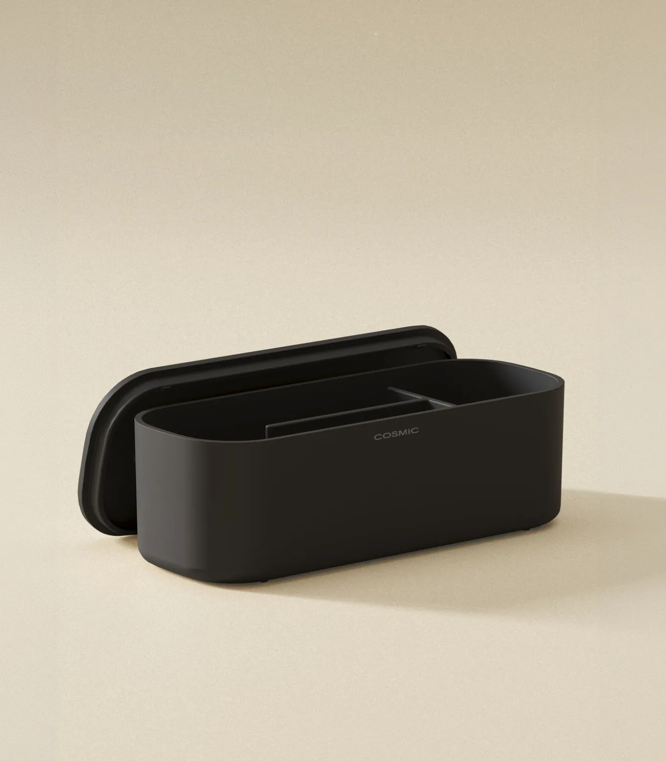 COSMIC ALIFE Plankpakket. Bevat een handdoekring en een organizer. Gemaakt van ABS met een minimalistisch en functioneel design. Organizer-accessoireset voor de Alife-gids. Zwart.