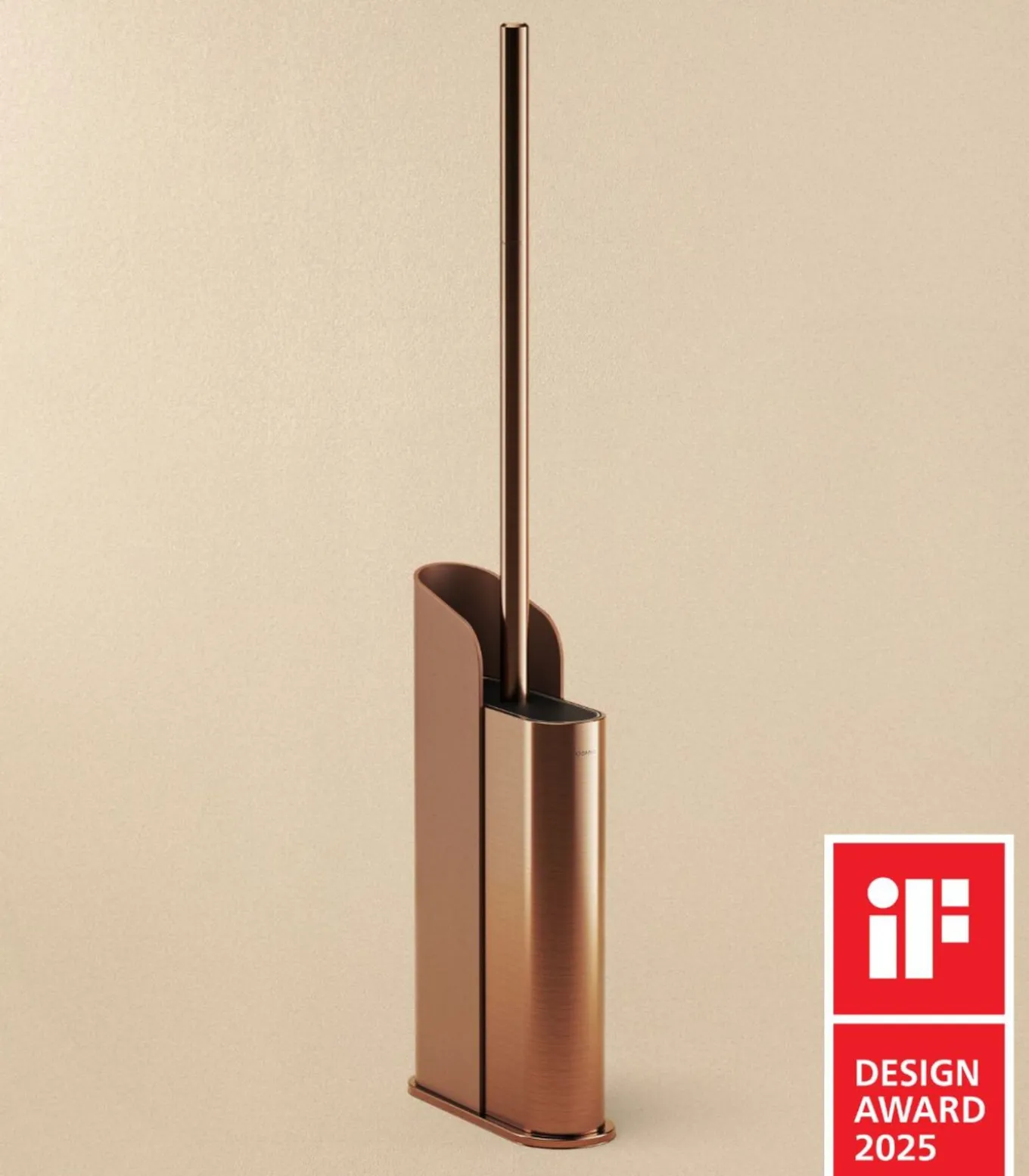 COSMIC Platte Matte Koperen Toiletborstelhouder