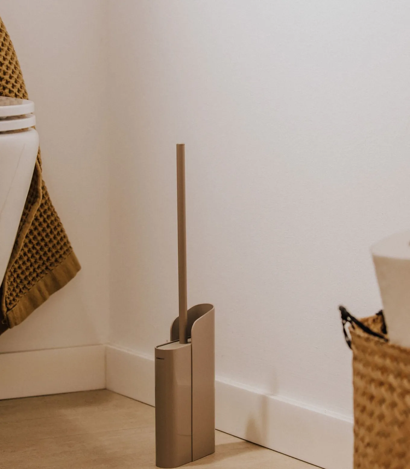 COSMIC Platte Matte Koperen Toiletborstelhouder