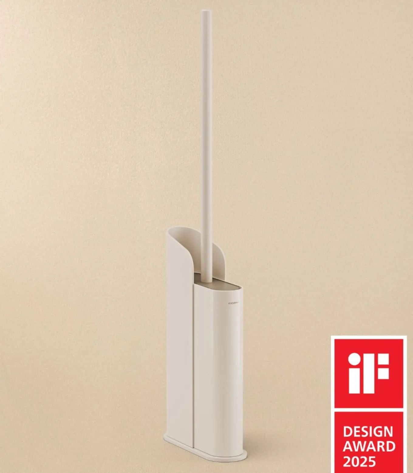 COSMIC Platte Toiletborstelhouder Mat Wit