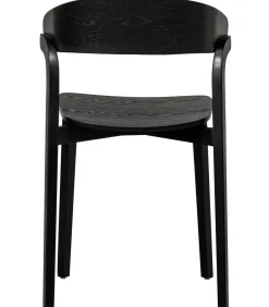 Cras Eetkamerstoelen - Essenhout - Zwart - Set van 6