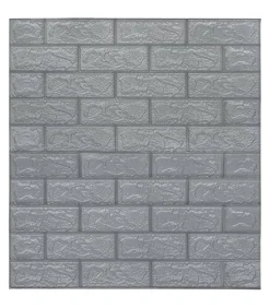 3D-behang zelfklevend 40 st bakstenen antracietkleurig