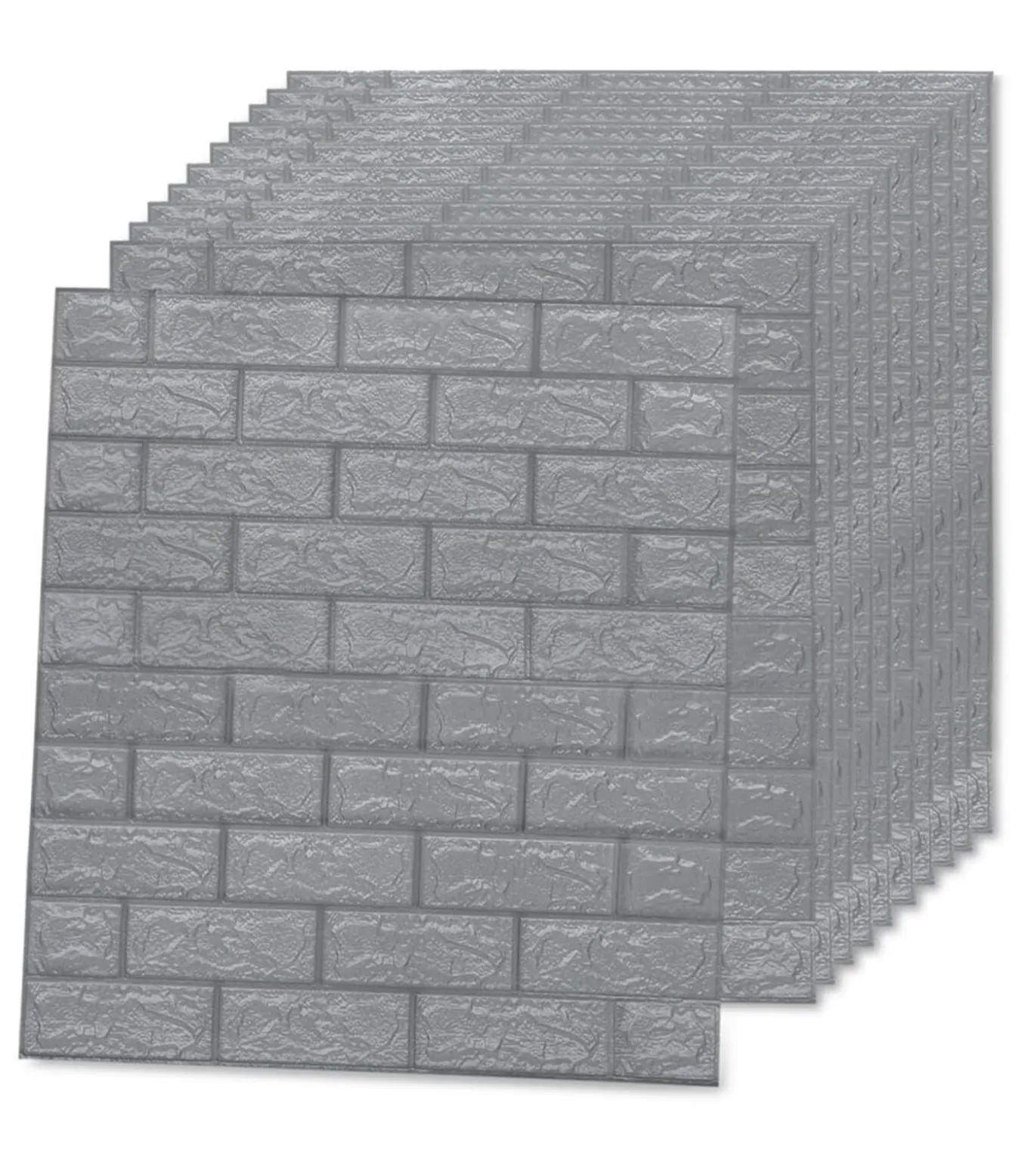 3D-behang zelfklevend 40 st bakstenen antracietkleurig