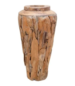 Decoratievaas 40x60 cm massief teakhout