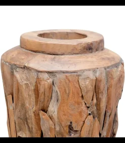 Decoratievaas 40x60 cm massief teakhout