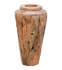 Decoratievaas 40x60 cm massief teakhout