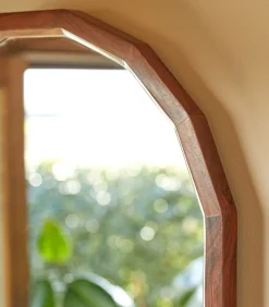 Decoratieve spiegel in massief palissanderhout 120x56 cm Jade