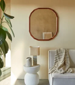 Decoratieve spiegel in massief palissanderhout 80x70 cm Jade