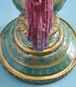 2-delig Set Kandelaar Papegaai/roze/groen