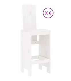 7-delige Barset massief grenenhout wit