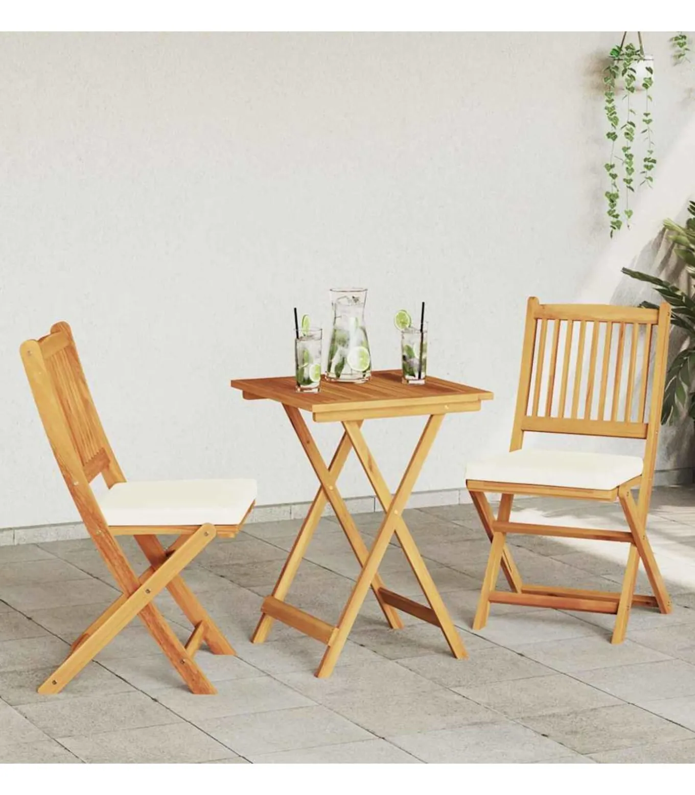 3-delige bistro set voor in de tuin - Massief acaciahout