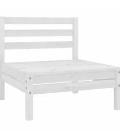 7-delige Loungeset massief grenenhout wit