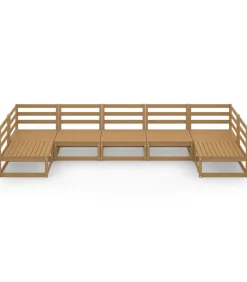 7-delige Loungeset massief grenenhout