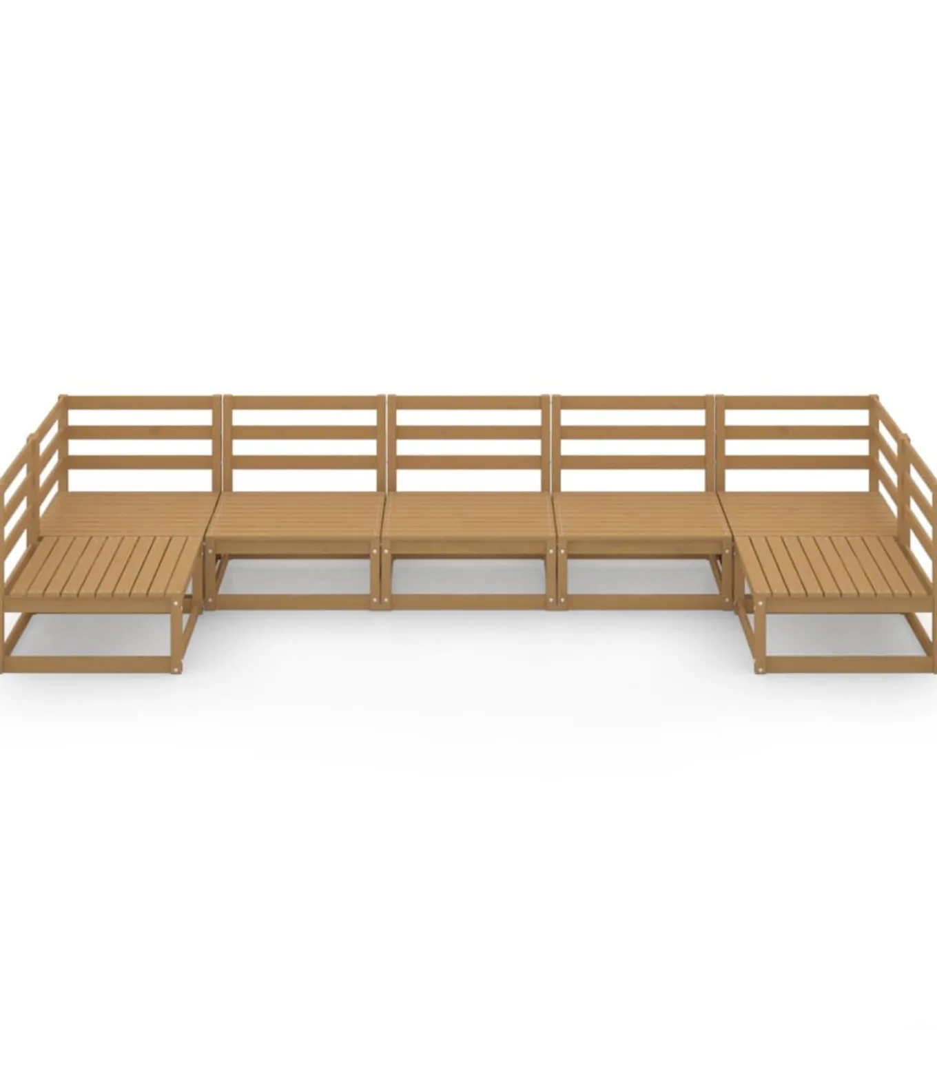 7-delige Loungeset massief grenenhout