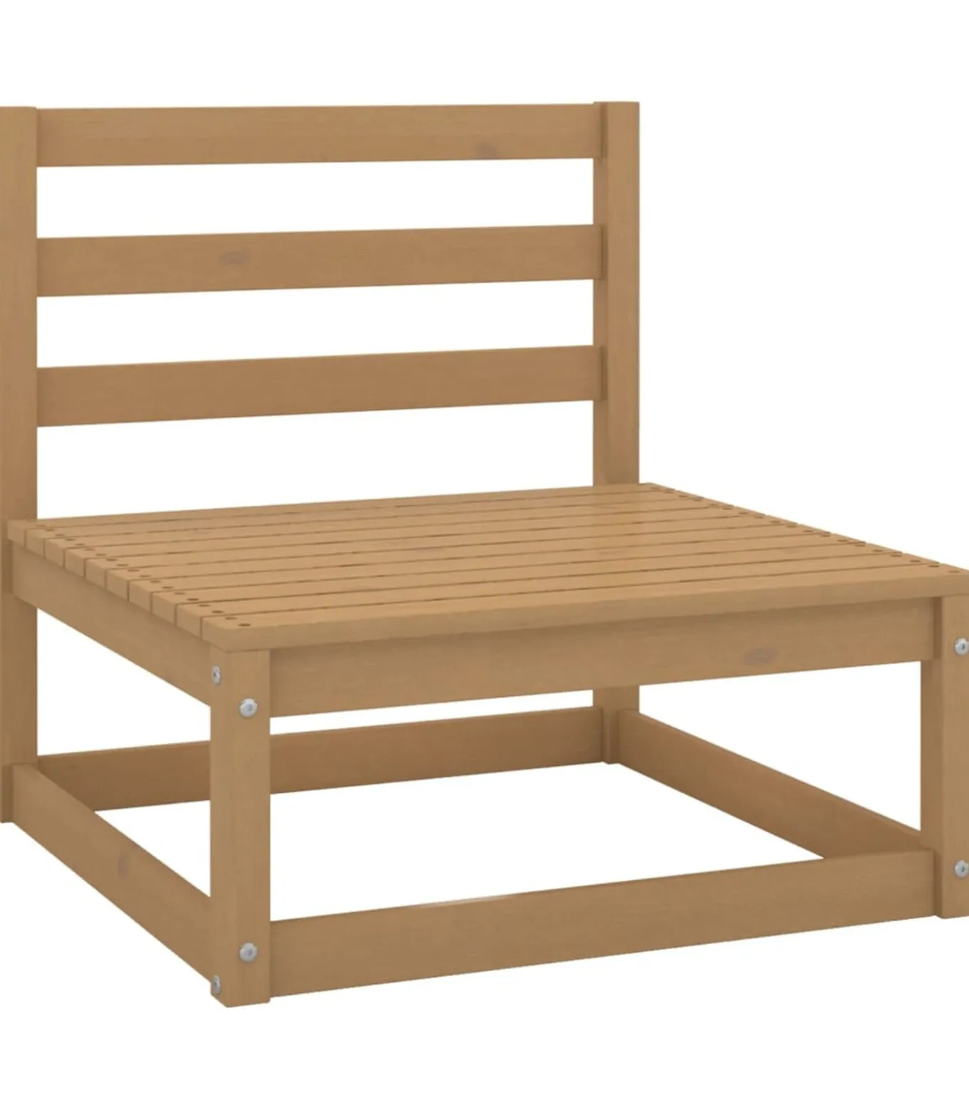 8-delige Loungeset massief grenenhout honingbruin