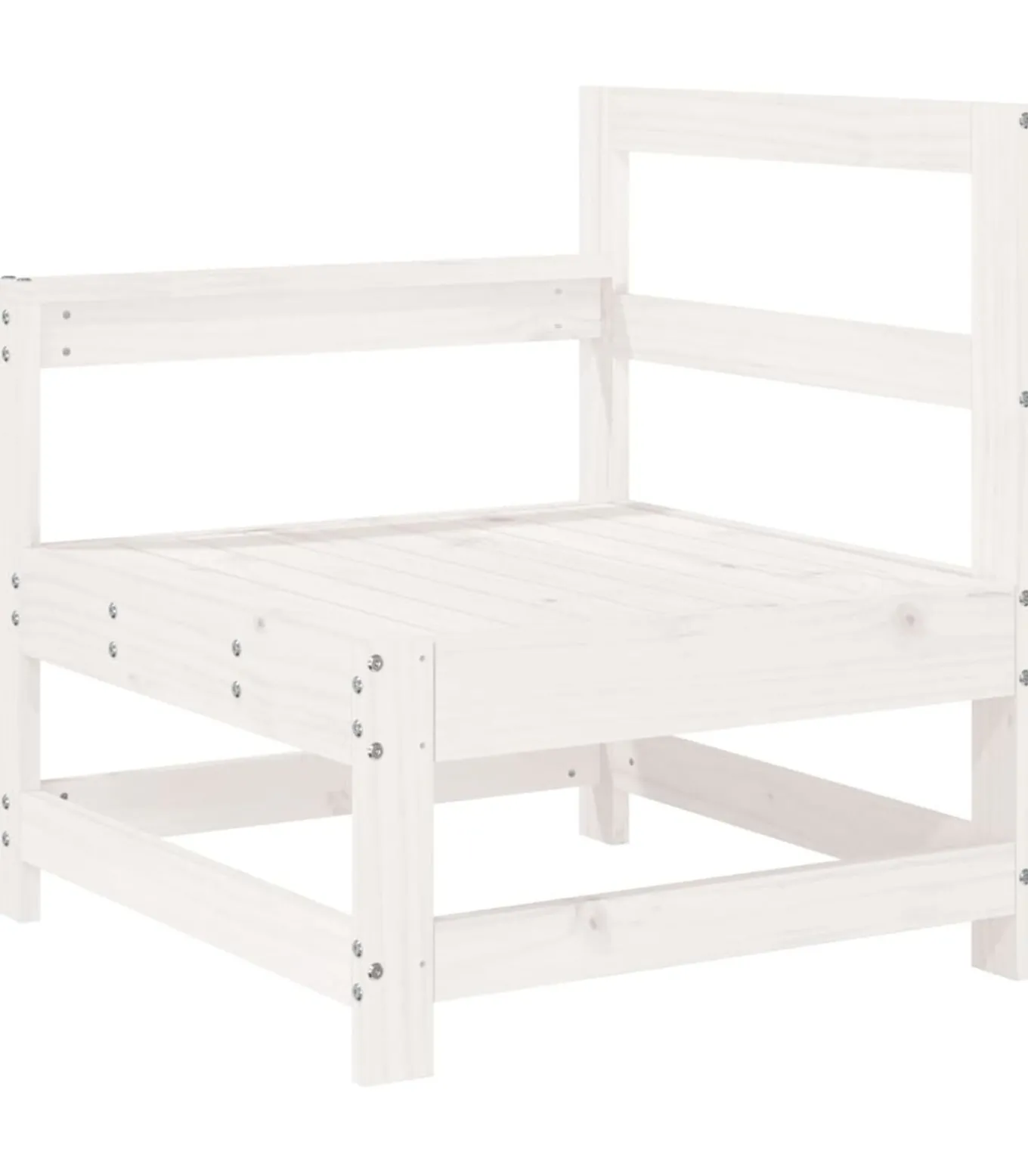 10-delige Loungeset massief grenenhout wit