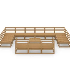 14-delige Loungeset massief grenenhout