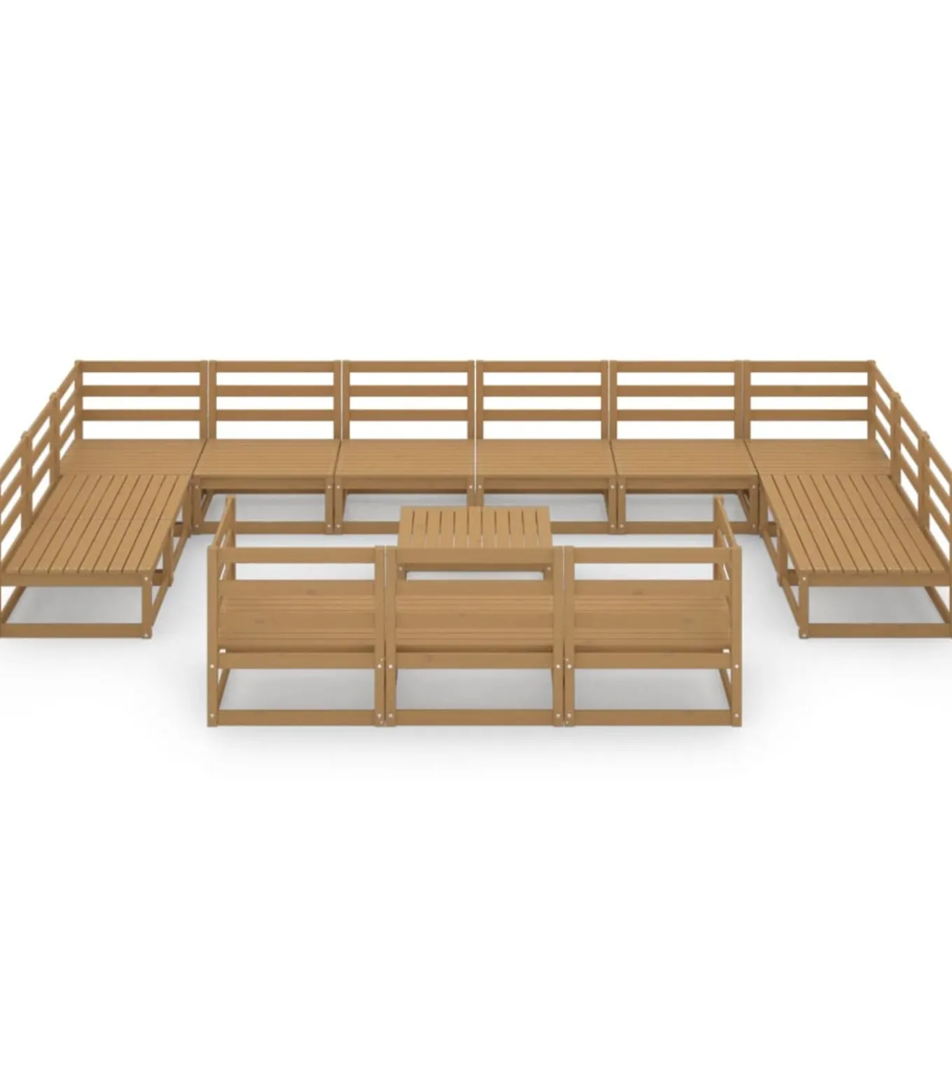 14-delige Loungeset massief grenenhout